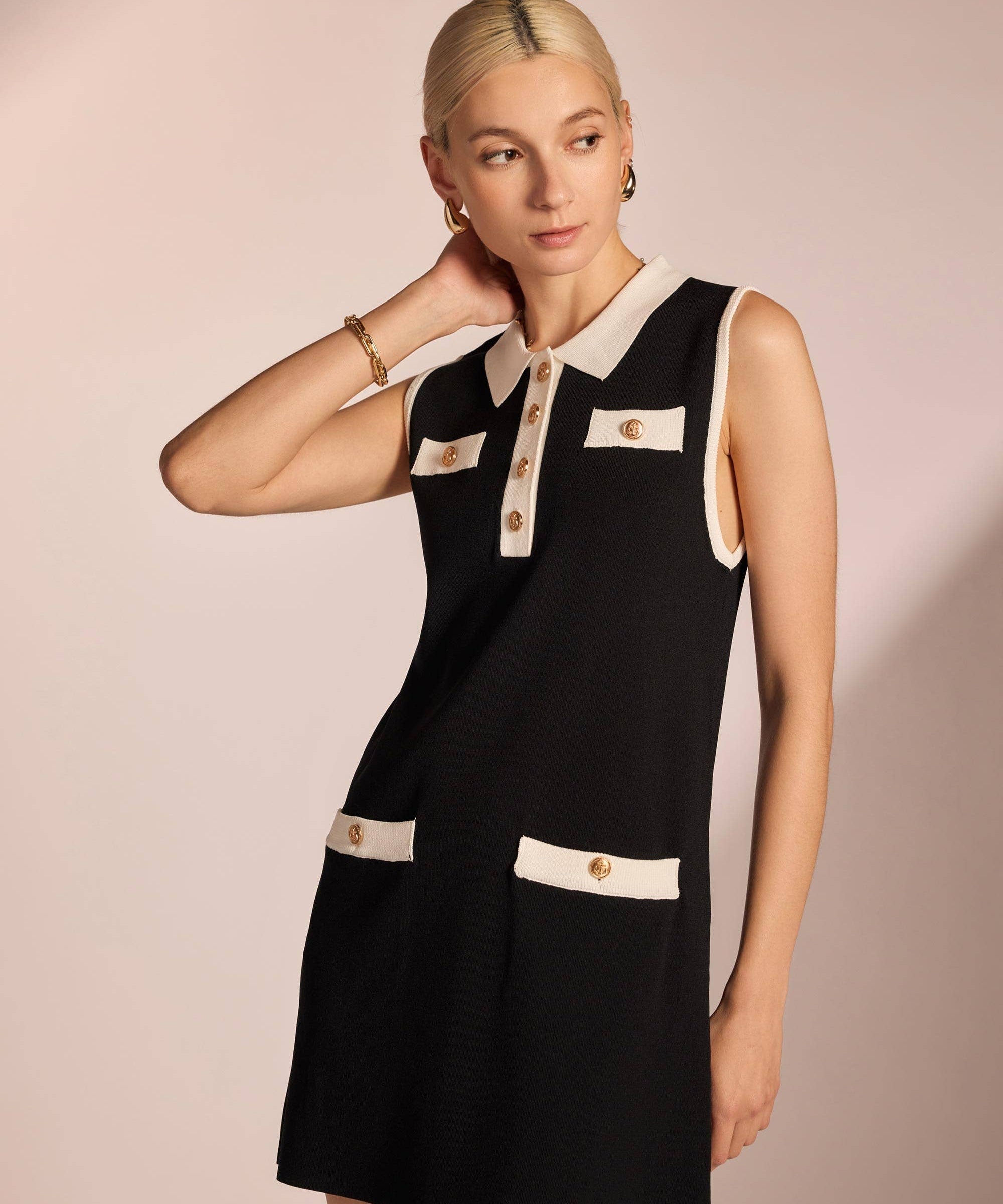 Knit Polo Mini Dress