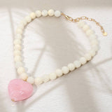 Resin Heart Charm Necklace