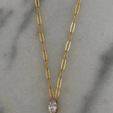 GOLD + DIAMOND PENDANT NECKLACE