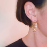 Doubled Ball Chain Hoop Earrings