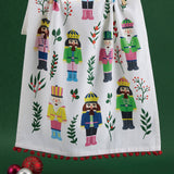 Vintage Nutcrackers W/Pom Pom Printed Towel
