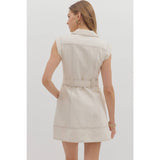 Solid sleeveless mini dress