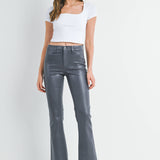 Coated Slim Bootcut w/ Scissor Cut-Coated Char