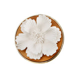 Glossy Gold Hemispheric Shaped Diffuser with White Flower