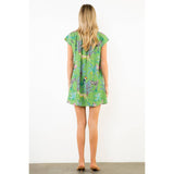 Short Sleeve Animal Print Dress