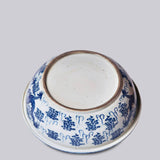 Blue and White Porcelain Dragon and Pearl Low Bowl