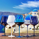 Beaches of Santorini Wine Glasses S/5