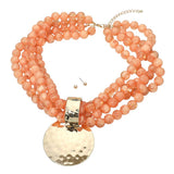 Hammered Disc Necklace