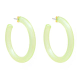 Lucite Shimmer Hoop Earring