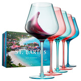 Beaches of St. Barth, City Wine Glasses S/5