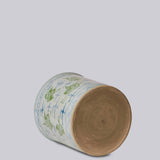 Cranes and Clouds Green and Blue Porcelain Cachepot