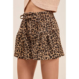 Leopard Denim Shorts