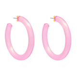 Lucite Shimmer Hoop Earring