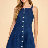Denim Button Down Shift Dress