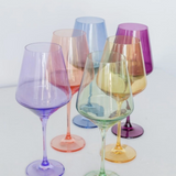 Estelle Colored Wine Glass Stemware