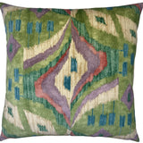 Blake Wild Sage - Thibaut Printed Velvet Square Throw Pillow