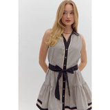 Stripe Ruffle Hem Dress