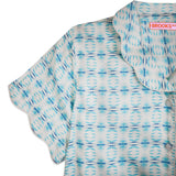 Scalloped Pajama Set Short - Cameron Blue