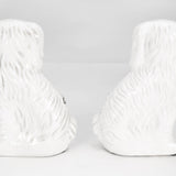 Staffordshire Dog Pair, Antique White Finish