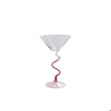 Spiral Stem Martini Glass