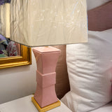 Pink/Gold Vase Lamp