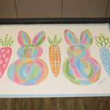 Bunnies and Carrots Doormat