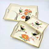 Birds on Branch Wood Trays
