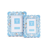 Blue & Bone Scalloped Frame