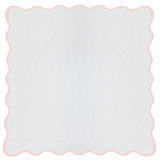Scalloped Euro Sham, Pink / White