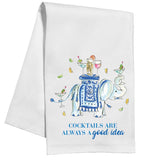 Elephant with Drinks Kitchen Towel