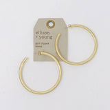 Smaller Jade Satin Finish Hoops