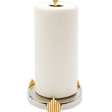 Paper Towel Holder with Gold Symmetrical Design