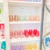 Estelle Colored Glass Stemless Wine