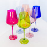 Estelle Colored Wine Glass Stemware