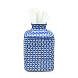 Blue Fishscale Tissue Box Holder