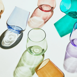 Estelle Colored Glass Stemless Wine