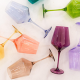 Estelle Colored Wine Glass Stemware