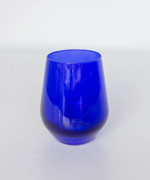 Estelle Colored Glass Stemless Wine