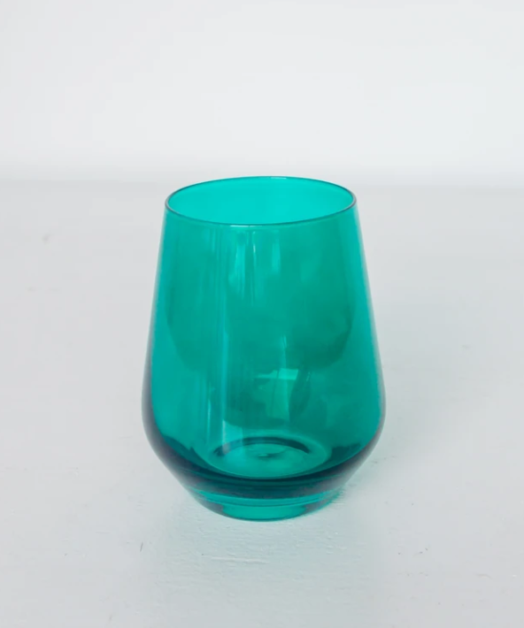 Estelle Colored Glass Stemless Wine