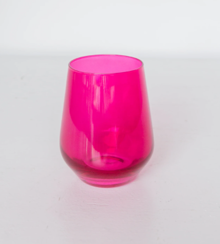 Estelle Colored Glass Stemless Wine