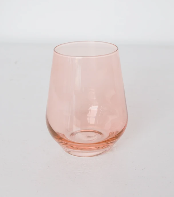 Estelle Colored Glass Stemless Wine