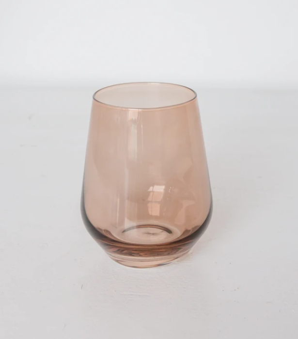 Estelle Colored Glass Stemless Wine