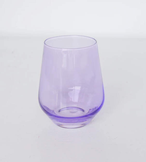 Estelle Colored Glass Stemless Wine