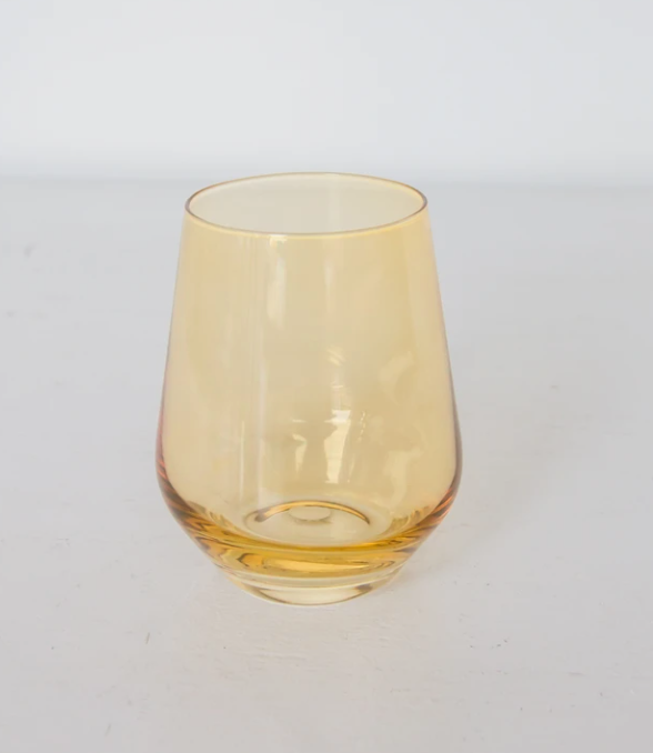 Estelle Colored Glass Stemless Wine