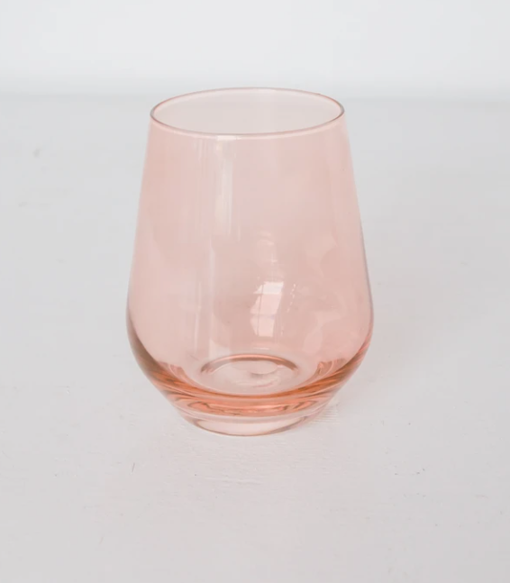 Estelle Colored Glass Stemless Wine