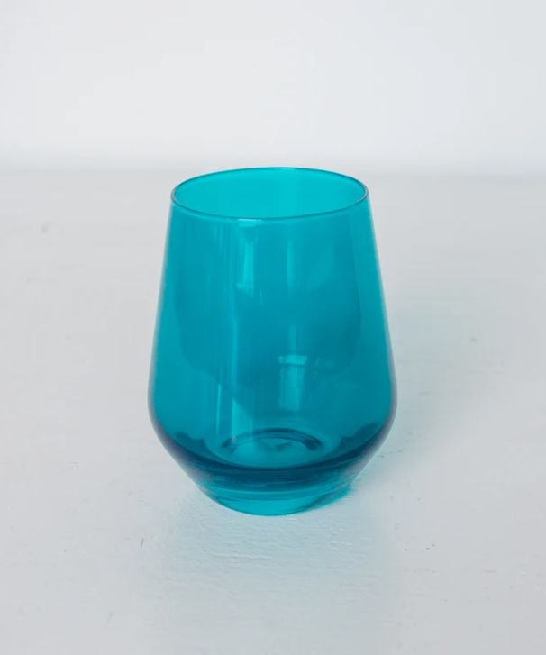 Estelle Colored Glass Stemless Wine