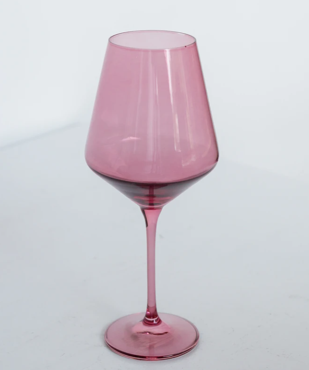 Estelle Colored Wine Glass Stemware