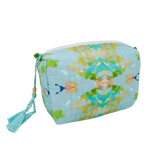 Stained Glass Blue Small Cosmetic Bag