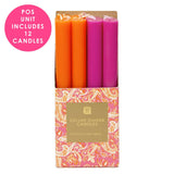 Inner Orange and Pink Dinner Candles - Home Décor