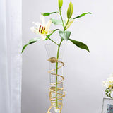 Glass Vase w/ Gold Leaf Detail